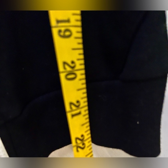 H2H Size Small Black Zipper Sweatshirt with Hood White Drawstring Tie Autumn - Picture 5 of 10